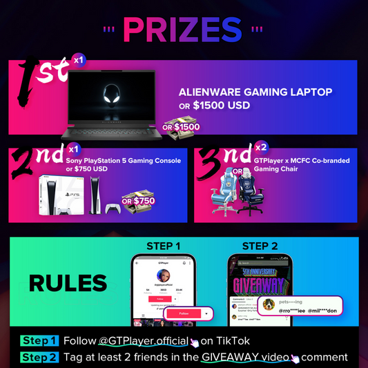 ¡GTPlayer 5º aniversario y sorteo de la vuelta al cole!